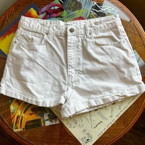 Size 30 white jean shorts